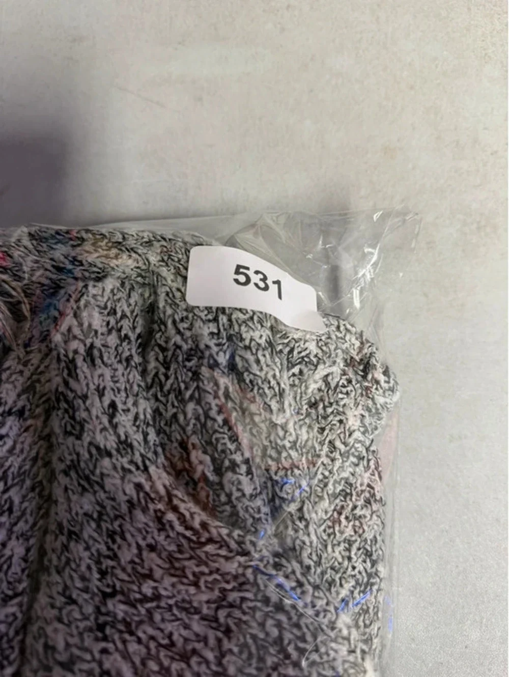 Free People Womens Chunky Knit Sweater Cotton Linen Blend Marled Black White XS